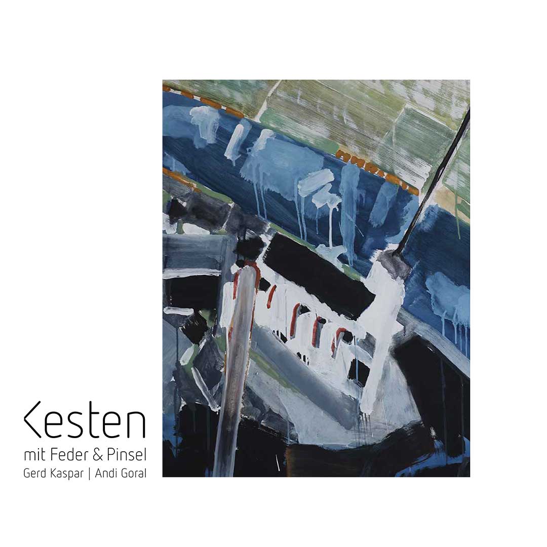 Titelbild des digitalen Katalogs zur Ausstellung "Kesten mit Feder & Pinsel"