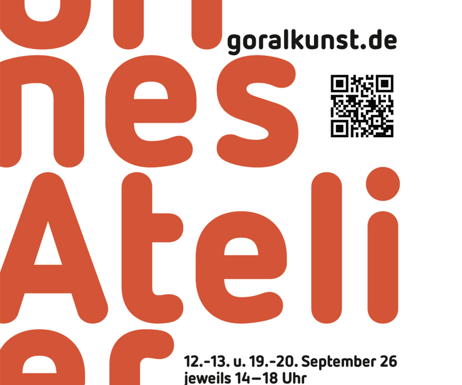 Das Plakat zur Einladung zum offenen Atelier im September 2026